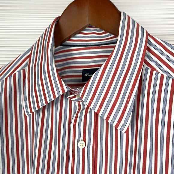 Massimo Dutti Striped Fitted Button Down Shirt, Long Sleeves size XL - Picture 2 of 11